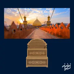 دکور مخمل گنبد حرم امام علی(ع)