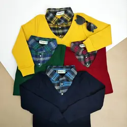 بلوز تک پسرانه دو یقه