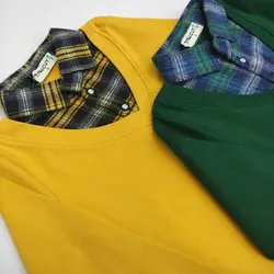 بلوز تک پسرانه دو یقه