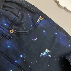 شلوار لی طرح کهکشان