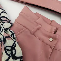 ست شومیز شلوار همراه با کمربند