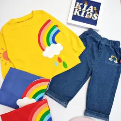 ست دو تیکه وارداتی رنگین کمان