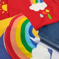 ست دو تیکه وارداتی رنگین کمان