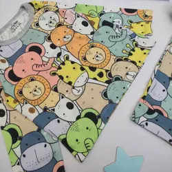 ست دو تیکه حیوانات جنگل سایز 70