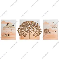 تابلو کدFR154 رزین درخت شاه بلوط 3 تیکه DE8383GL - کی ان دی-KND