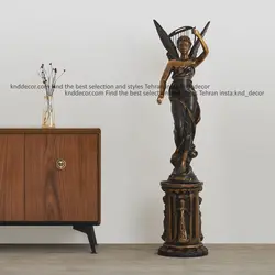 مجسمه چنگ به دست روی پایه کدMS140 - کی ان دی-KND