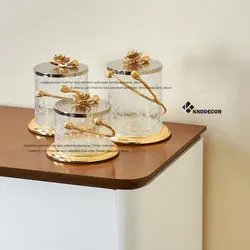 ظرف کد ZD120 سه تیکه بانکه متوسط گل شقایق مدل 42-550