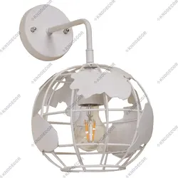 لوستر دیواری کد DV101 کره زمین1223 دیواری سفید