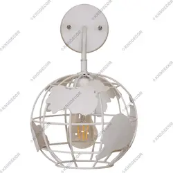 لوستر دیواری کد DV101 کره زمین1223 دیواری سفید