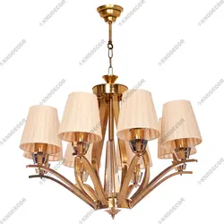 لوستر8 شاخه ال 2  تیکه سانتیک با کلاهک LR178 کد LO358