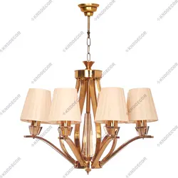 لوستر8 شاخه ال 2  تیکه سانتیک با کلاهک LR178 کد LO358
