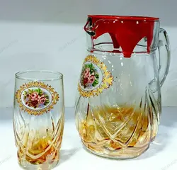 پارچ و لیوان آرنا رز طلایی