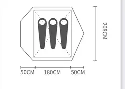 چادر 3نفره کوهنوردی کله گاوی K2003