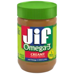 کره بادام زمینی کرمی جیف مدلOMEGA-3