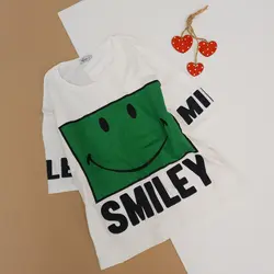 تیشرت قواره دار طرح SMILEY