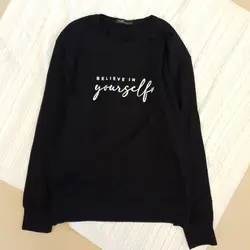 بلوز آستین بلند belive in yourself