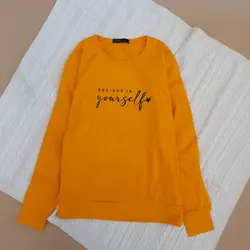 بلوز آستین بلند belive in yourself