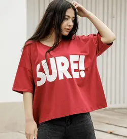 تیشرت قواره دار طرح SURE