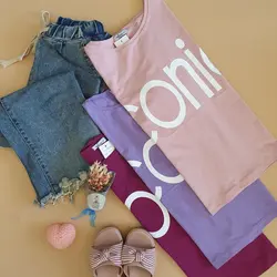 تیشرت طرح ICONIC در رنگ های پاستلی