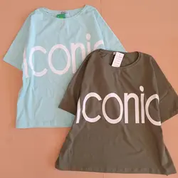 تیشرت طرح ICONIC در رنگ های پاستلی