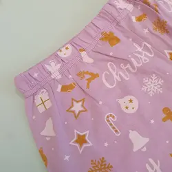 شلوار راحتی نخ پنبه طرح کریسمس