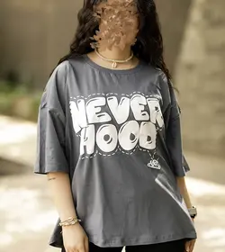 تیشرت قواره دار طرحnever hood