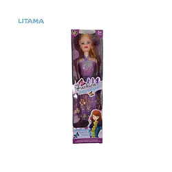 عروسک باربی Fashion girl با لباس بنفش