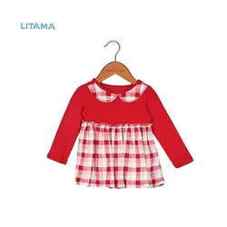 بلوز دخترانه فرست ایمپرشن First impression طرح شطرنجی – 6 تا 9 ماه