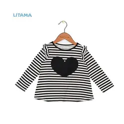 بلوز دخترانه فرست ایمپرشن First impression طرح قلب مشکی