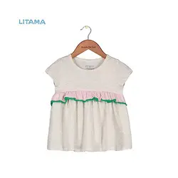 تاپ دخترانه چین‌دار صورتی فرست ایمپرشن First impression – سایز 2 سال