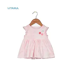 تاپ دخترانه چین‌دار فرست ایمپرشن First impression طرح گیلاس – 6 تا 9 ماه