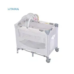 تخت و پارک نوزاد بی بی ترند آویزدار Babytrend رنگ کرم