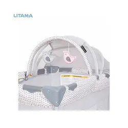 تخت و پارک نوزاد بی بی ترند آویزدار Babytrend رنگ کرم