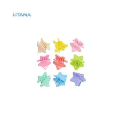 کلیپس مو مینی مینیسو MINISO طرح ستاره - بسته‌بندی 20 عددی - لیتاما