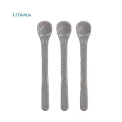 قاشق غذا خوری زاویه دار طوسی تویست شیک بسته ۳ عددی