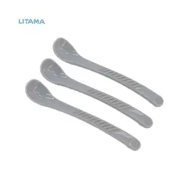 قاشق غذا خوری زاویه دار طوسی تویست شیک بسته ۳ عددی