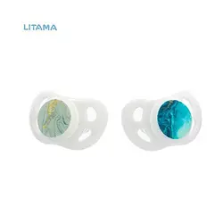 پستانک ۰-۶ماه ماربل آبی و طوسی تویست شیک