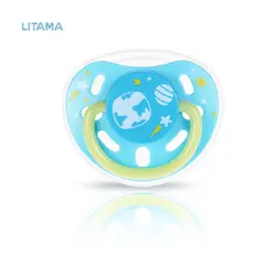 پستانک با رکاب شبتاب ارتودنسی لارج آبی کیدزمی