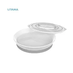 ظرف غذا خوری و صفحه نگهدارنده بزرگ سفید تویست شیک