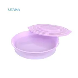 ظرف غذا خوری و صفحه نگهدارنده بزرگ بنفش تویست شیک