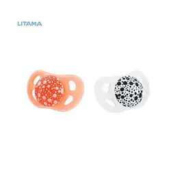 پستانک ۰-۶ ماه هلویی پاستل و سفید تویست شیک