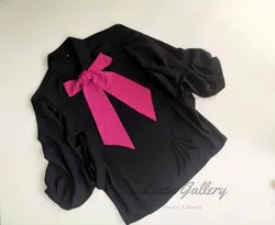 شومیز یقه کراواتی کرپ حریر(LP-034)