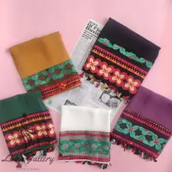 شال خامه دوزی طرح گلیمی