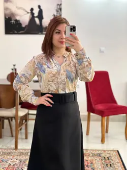 یقه هفت طرحدار کد 1201