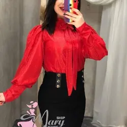 شومیز شاین اتوبانی قرمز