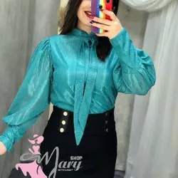 شومیز شاین اتوبانی آبی