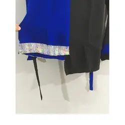 شومیز ترکیبی نصفه آبی