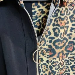 شومیز زیپ دار پلنگی کد 1039