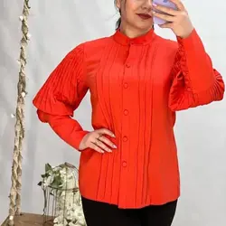 شومیز آستین پلیسه کد 1064
