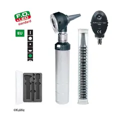 ست اتو-افتالموسکوپ F.O LED 2.5V KaWe - دسته فلزی